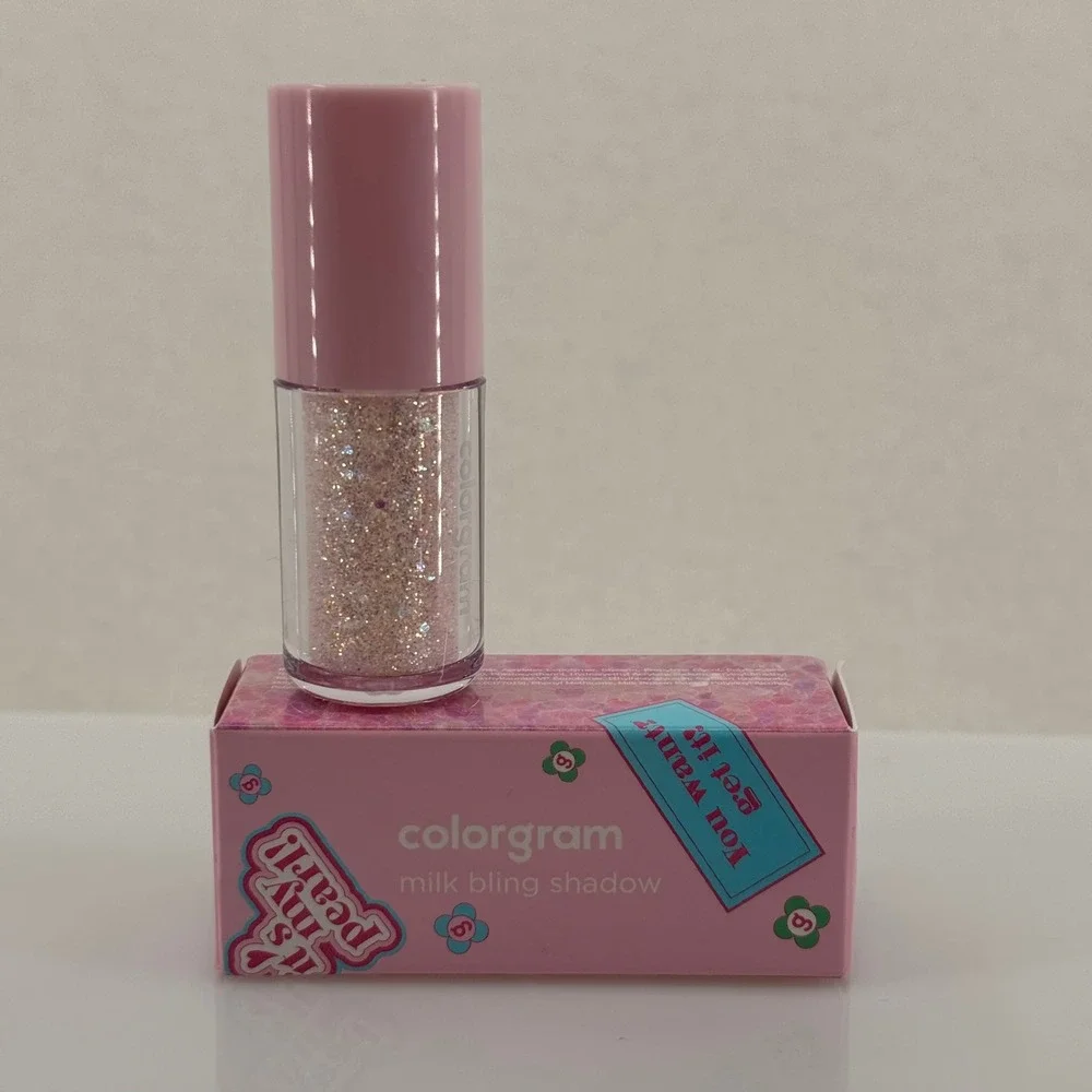Colorgram Milk Bling Shadow 01 Double Star Liquid Glitter Eyeshadow Pink Sparkle